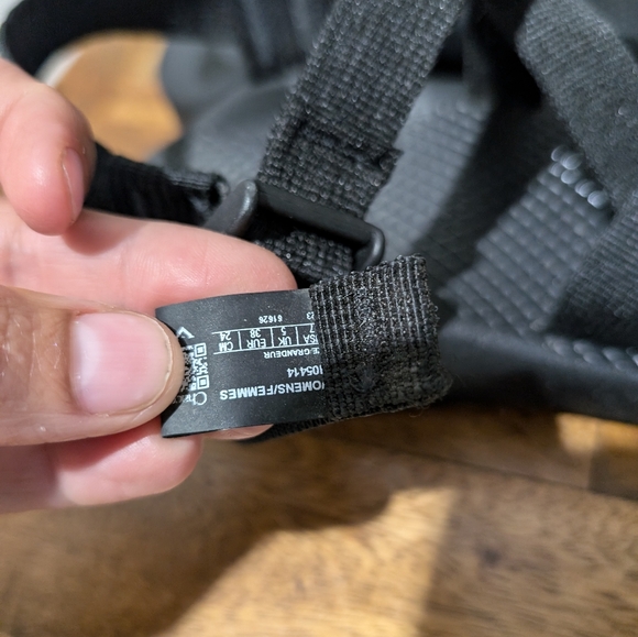 CHACO Classic Z / Cloud Z1 Sport Water Hiking Sandals - Solid Black - women's 7 - Picture 5 of 8